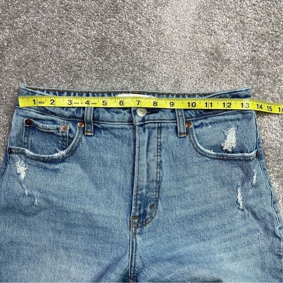 Abercrombie & Fitch Jeans Women’s 27 Short Blue Skinny High Rise Ripped Holes - Picture 8 of 13